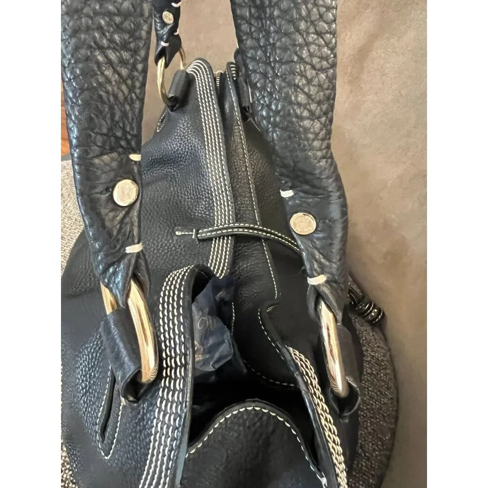Celine Bittersweet Hobo Black Leather with Contrast Stitching